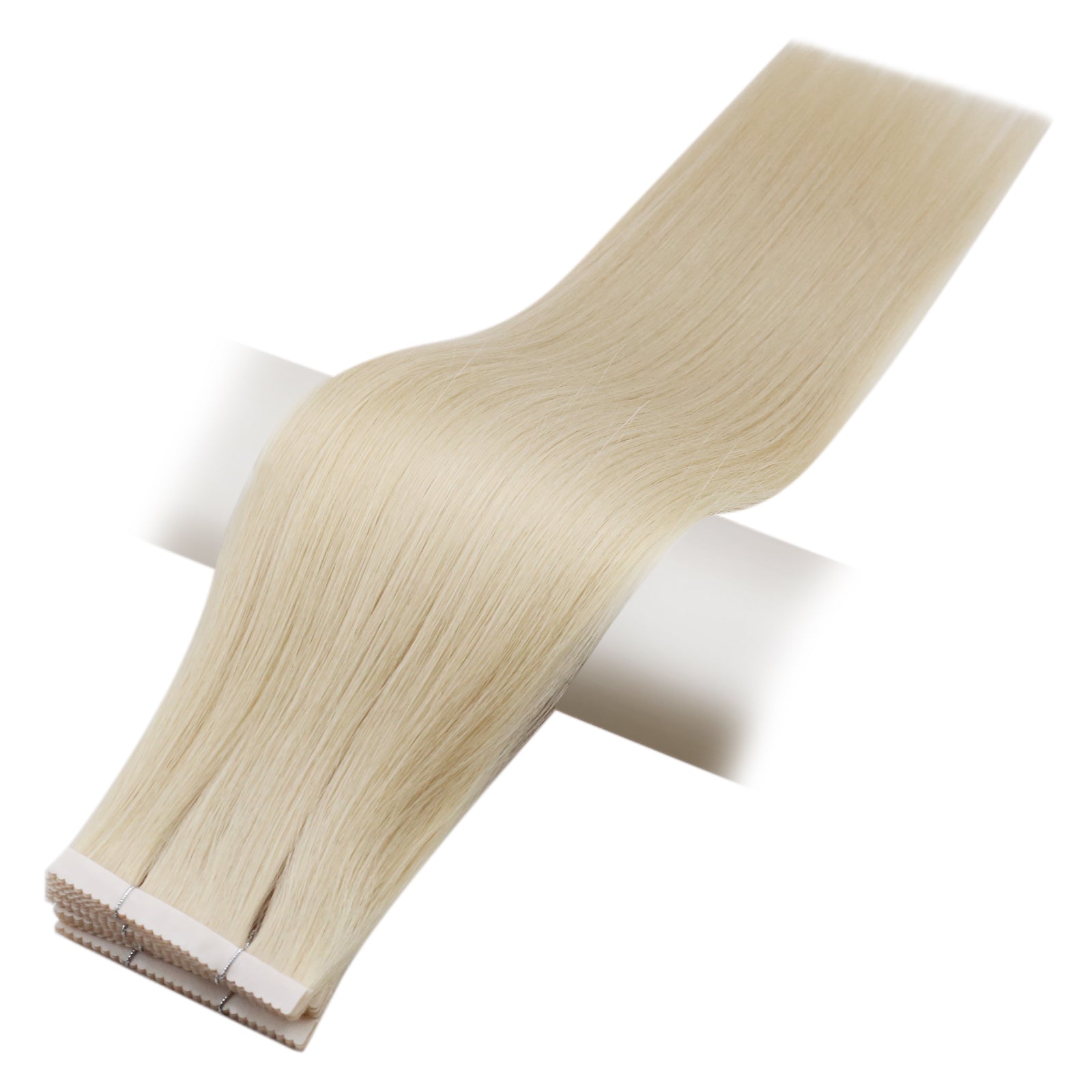 Platinum Blonde Human Hair Tape-In Extensions - 图片 13